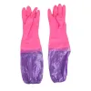 Pink and purple patchwork women's warm gloves and fashionable color-blocking knitted cold-proof hand covers Item Picture